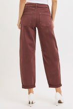 Maple High Rise Cuffed Barrel Denim Jeans