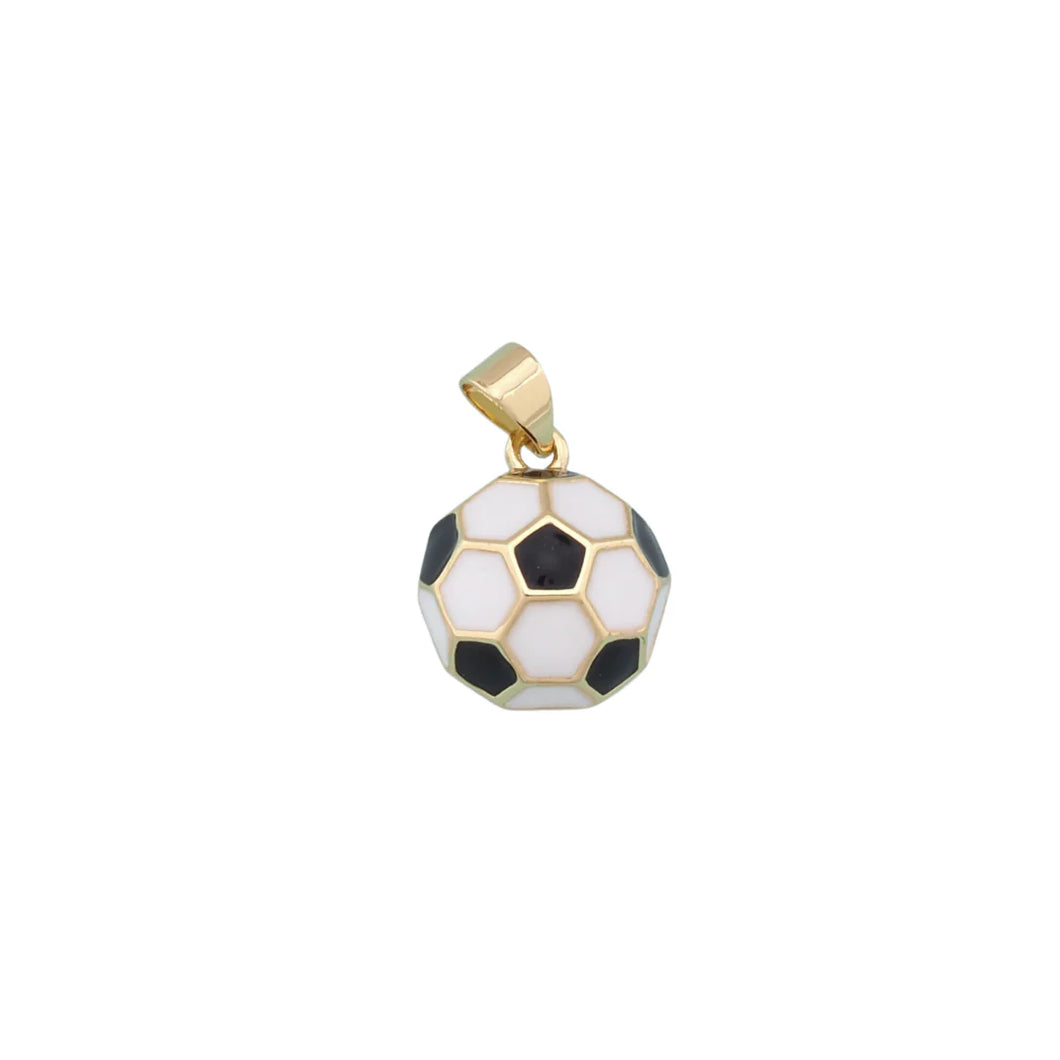 Soccer Ball Charm Bar - Gold