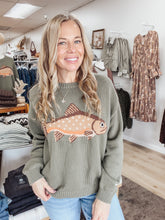 Gone Fishin' Fish Sweater - Olive