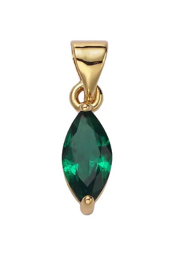 Oval Emerald Charm Bar