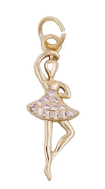 Ballerina with Pavé Detail Charm Bar