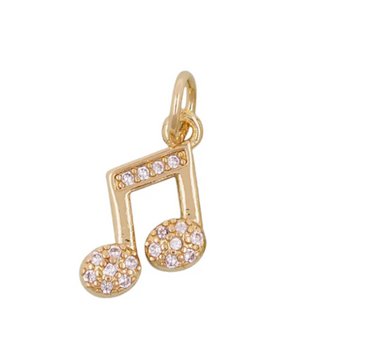 Pavé Music Note Charm Bar