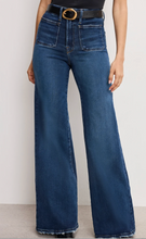 GOOD AMERICAN Good Waist High Rise Wide Leg Palazzo Jeans - Indigo511