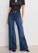 GOOD AMERICAN Good Waist High Rise Wide Leg Palazzo Jeans - Indigo511