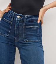 GOOD AMERICAN Good Waist High Rise Wide Leg Palazzo Jeans - Indigo511
