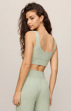 Z SUPPLY Zoe Rib Tank Bra - Aqua Cloud