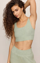 Z SUPPLY Zoe Rib Tank Bra - Aqua Cloud