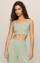 Z SUPPLY Zoe Rib Tank Bra - Aqua Cloud