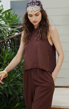 Z SUPPLY Sloane Linen Top - Chocolate Cherry