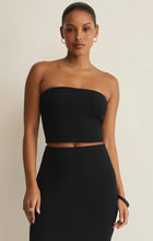 Z SUPPLY Caffari Stripe Tube Top with Straps - Black