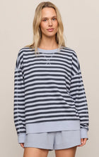 Z SUPPLY Everyday French Terry Striped Crew - Eclipse
