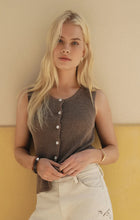 Z SUPPLY Syd Linen Knit Tank Vest - Pebble Coast