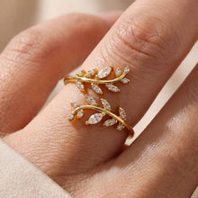 Jeweled Cz Vine Wrap Ring - Silver