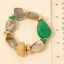 Assorted Stone Bracelet - Green