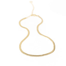 Skinny Herringbone Chain - Gold