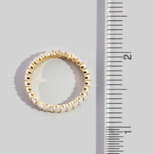 Cz Eternity Fashion Ring: Silver