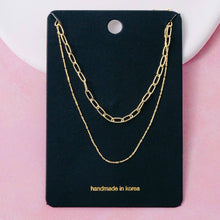 Double Layered Chain Necklace - Gold