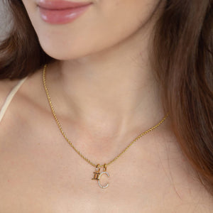 Skinny Rope Chain Necklace | Threader Charm Necklace : Gold / 20 Inches