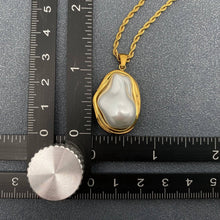 Baroque Pearl 18K Gold Plated SS Twist Chain Necklace