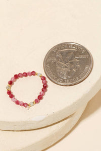 Glass Beaded Stretch Ring