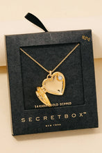 Gold Dipped Intricate Heart Locket Pendant Necklace - Gold
