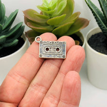 Silver Cassette 3D Charm Bar