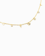 Dainty Starburst Heart Charm Necklace - Gold