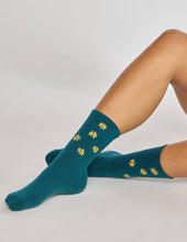 Lucky Honey The Daisy Grippy Sock: Deep Ocean