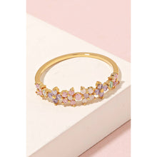 Multi Flower Fashion Ring - Gold