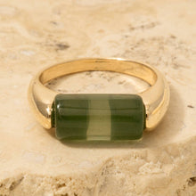 Rectangle Resin Stone Ring - Size 6.5