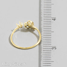 Gold Dipped Cz Celestial Open Ring: Gold