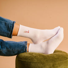 Embroidered Crew Socks–Cowgirl Boot