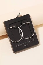 Metallic Open Hoop Earrings - Silver