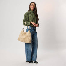 PRE-ORDER Neve Sherpa Tote Handbag - Cream