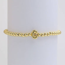 Initial Monogram Bubble Stretch Bead Bracelet