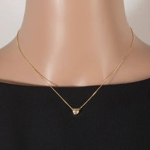 Cz Heart Pendant Gold Dipped Necklace - Gold