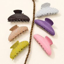 Polka Dot Hair Claw Clip - Brown