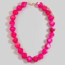 Chunky Round Resin Bead Statement Necklace - Teal