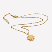 18K Gold Plated Stainless Steel Sun Necklace