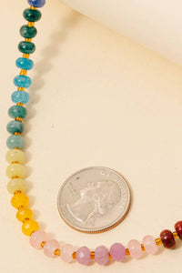 Gradient Stone Beaded Necklace