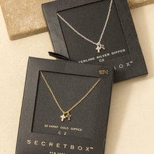 Secret Box Gold Dipped Cz Cross Pendant Necklace - Silver