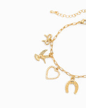 Horseshoe Pearl Multi Charm Bracelet