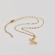 Cubic Zirconia 18K Gold-plated Butterfly Necklace