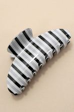 JUMBO STRIPE PLAID OVAL HAIR CLAW CLIPS | 40H1069: Yellow