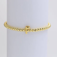 Initial Monogram Bubble Stretch Bead Bracelet
