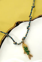 Cotton Rope Chain with Fish Charm Necklace