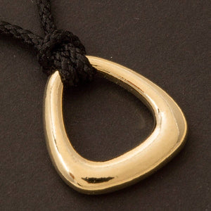 Rounded Triangle Cutout Pendant Necklace - Silver