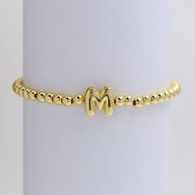 Initial Monogram Bubble Stretch Bead Bracelet