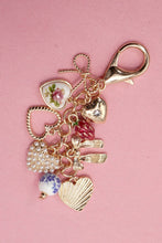 Porcelain Bows, Hearts and Strawberry Bag Charm