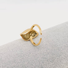 Texture Design 18K Gold Plated Conch Ring
